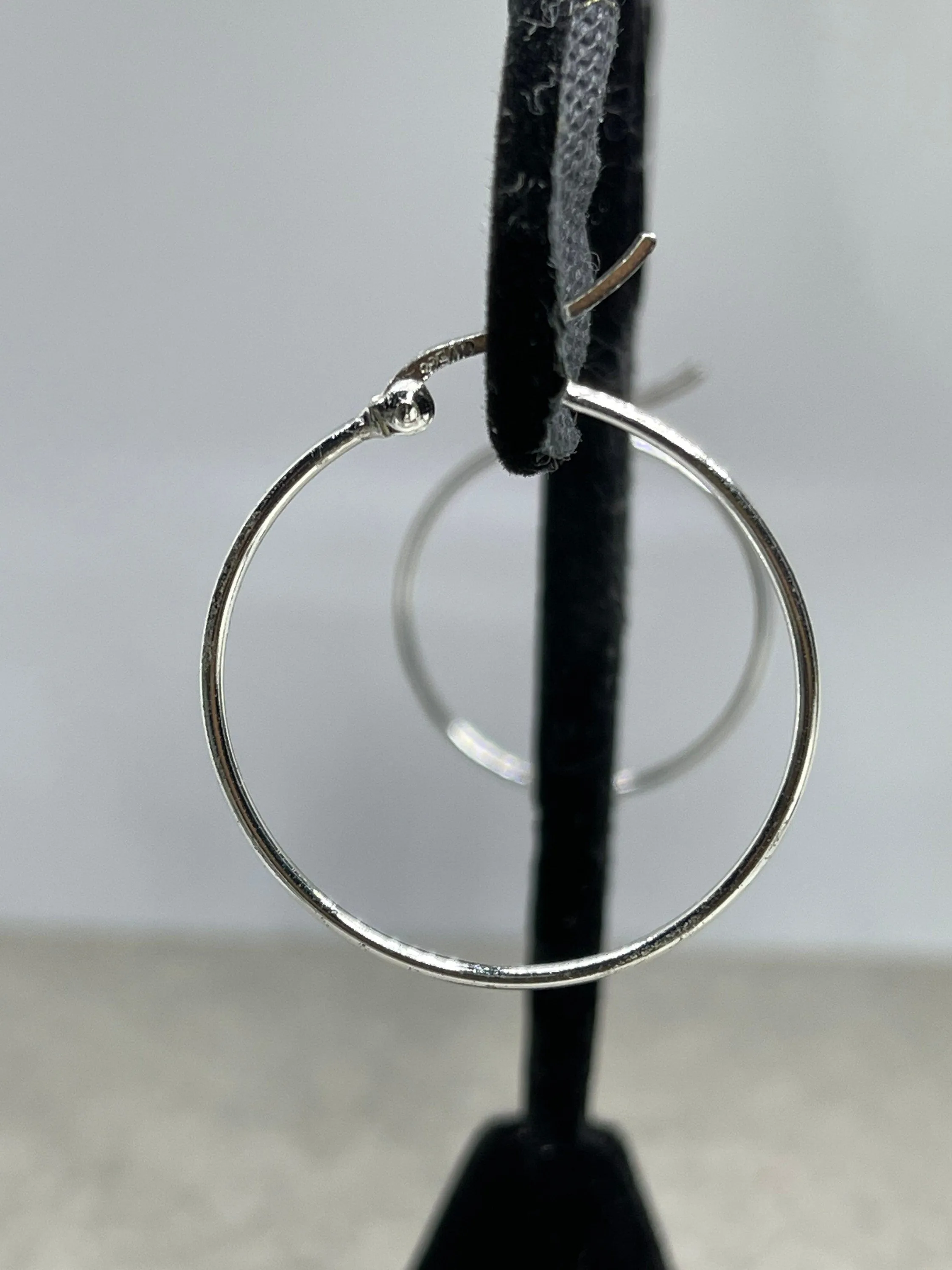 Sterling Silver Hoop Earrings 30 MM