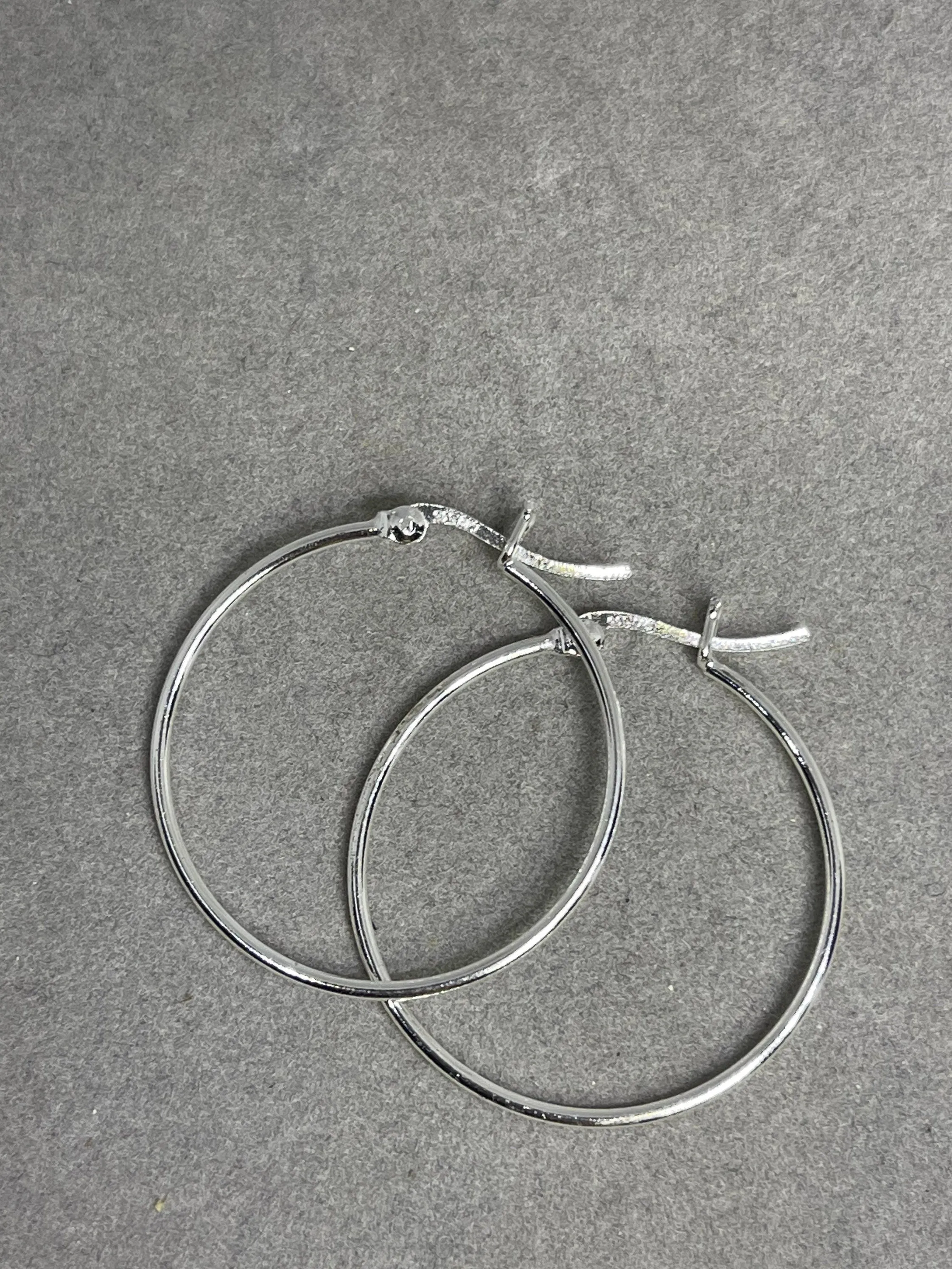 Sterling Silver Hoop Earrings 30 MM