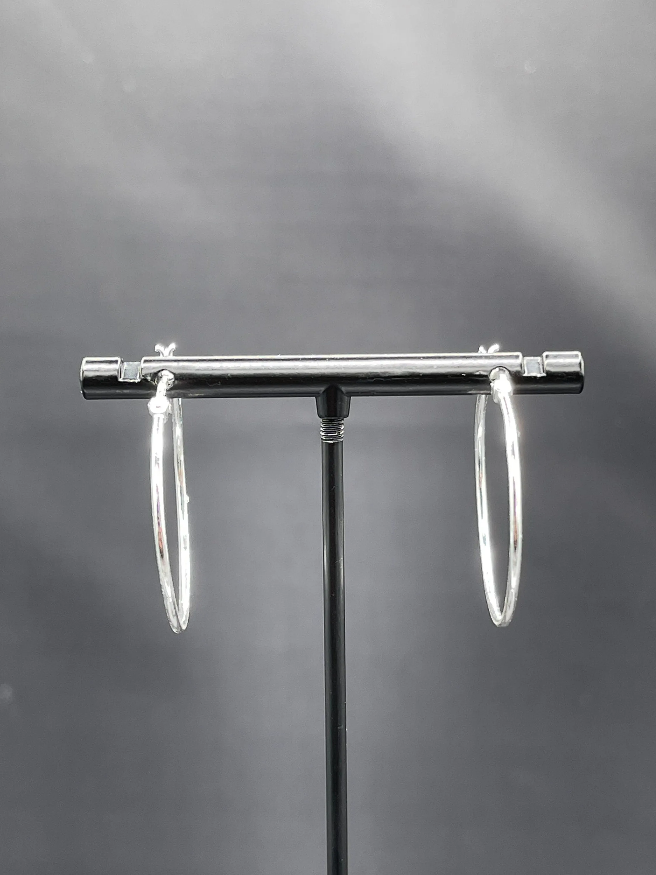 Sterling Silver Hoop Earrings 30 MM