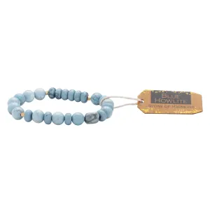 Stone Stack Bracelet Blue Howlite - Stone of Harmony