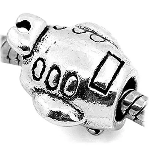 Submarine Charm European Bead Compatible for Most European Snake Chain Bracelet