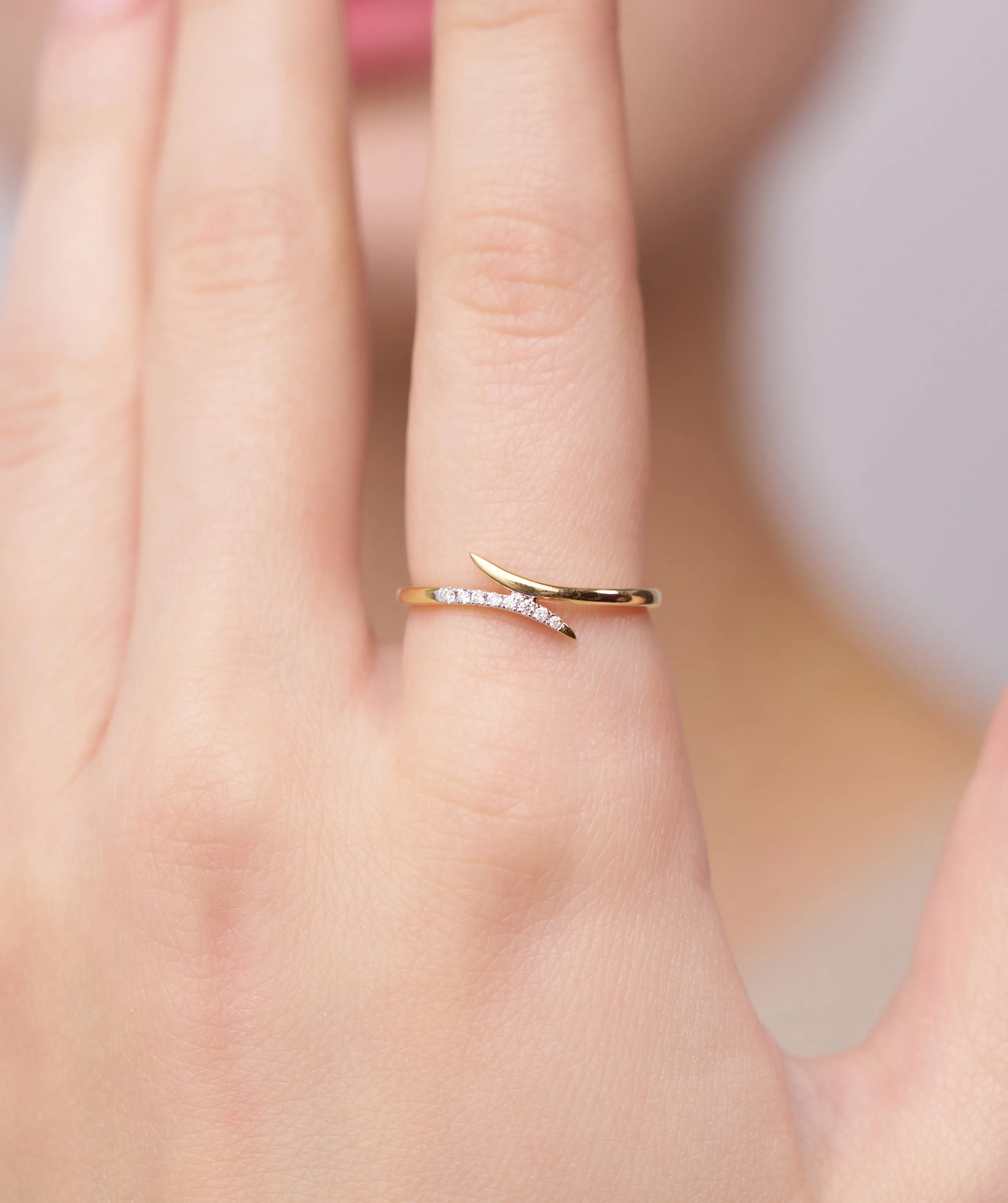 Subtle Diamond Accent Ring
