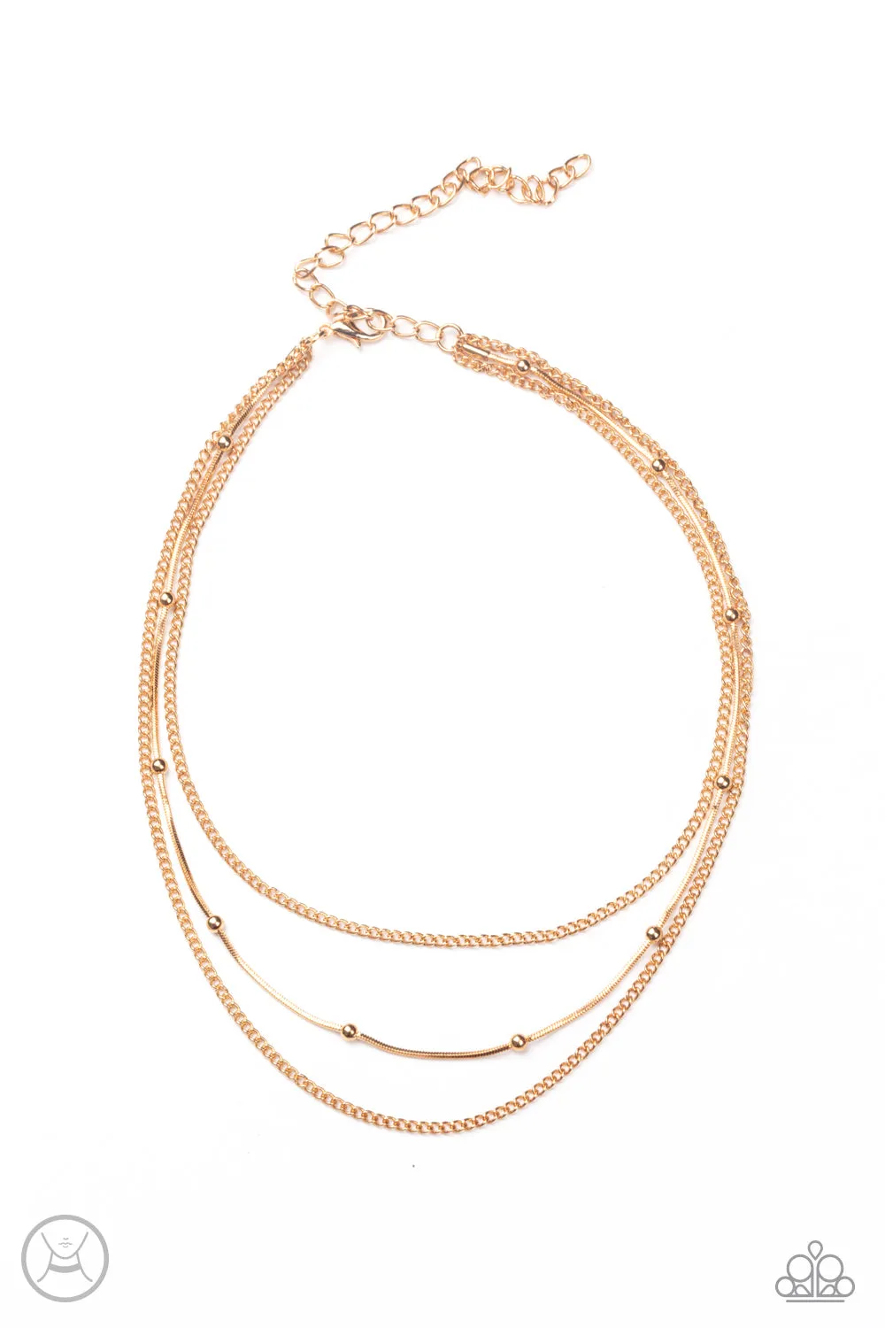 Subtly Stunning - Gold Choker Necklace