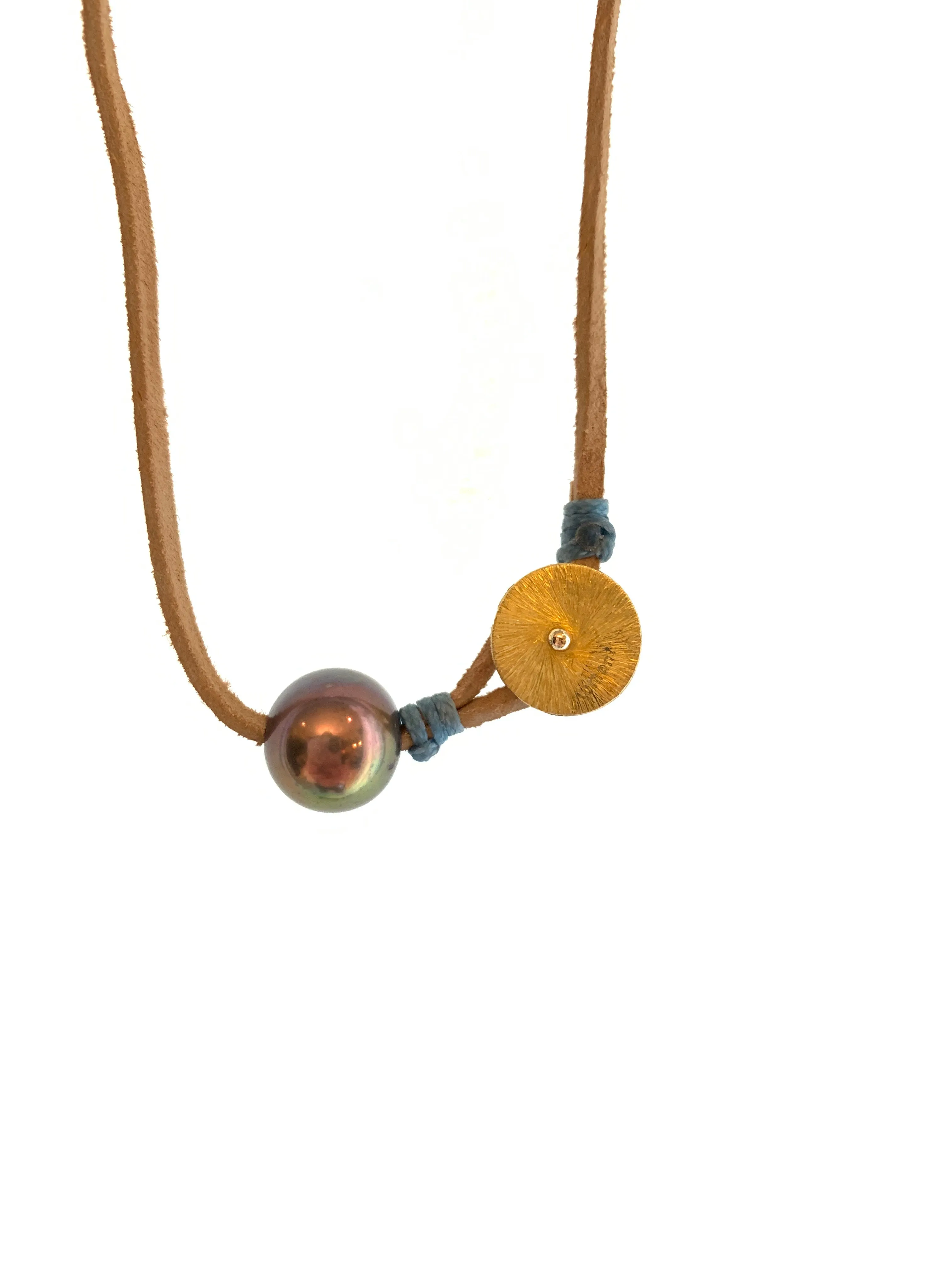 Suede Pearl Necklace