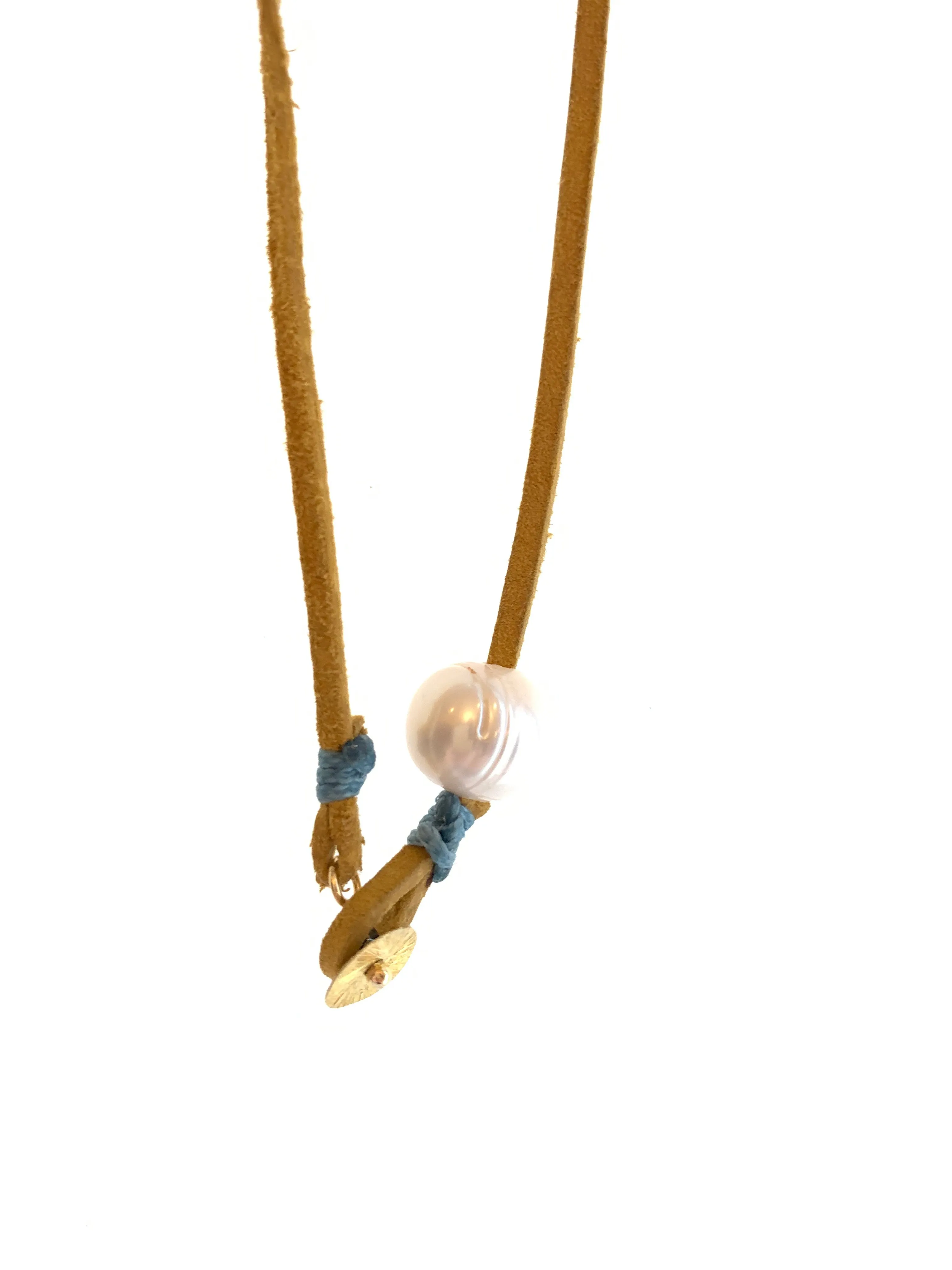 Suede Pearl Necklace