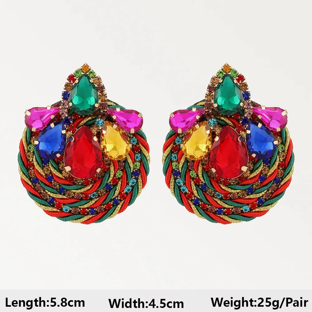 Summer Beach Beads Crystal Earrings