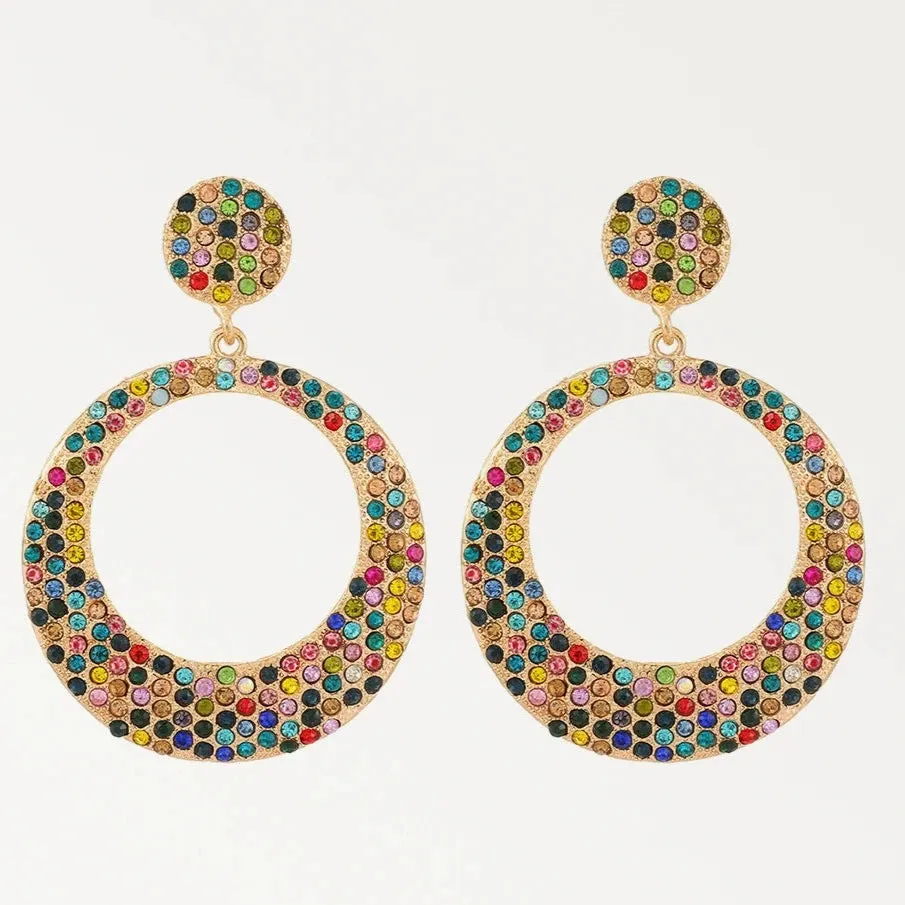 Summer Beach Beads Crystal Earrings