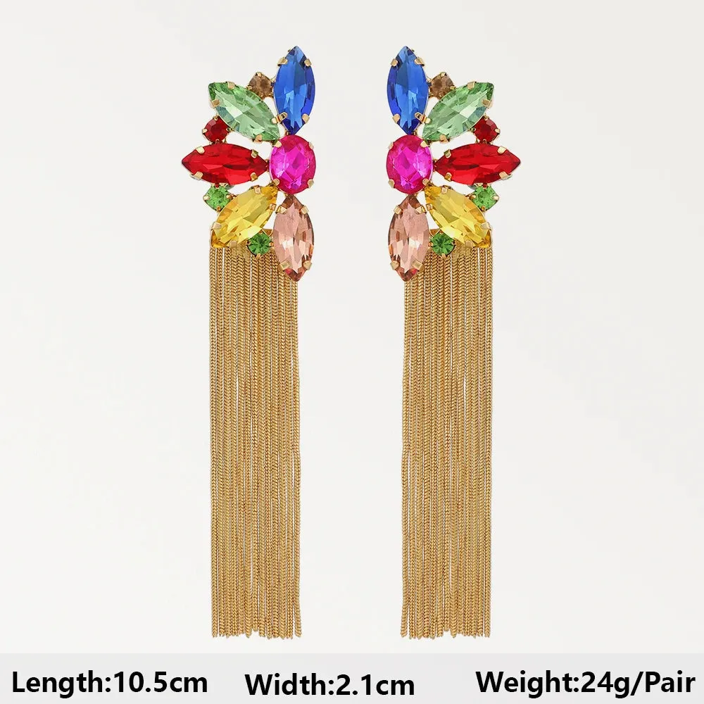 Summer Beach Beads Crystal Earrings
