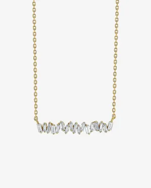 Suzanne Kalan Fireworks Classic Diamond Bar Necklace