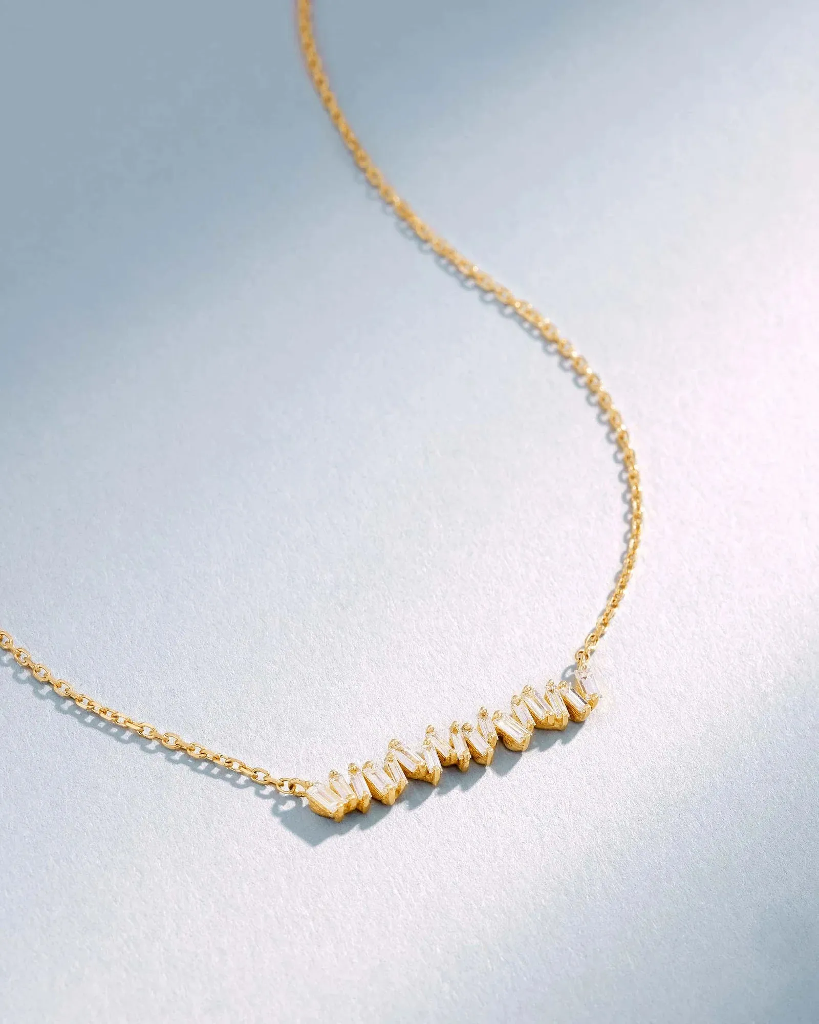 Suzanne Kalan Fireworks Classic Diamond Bar Necklace