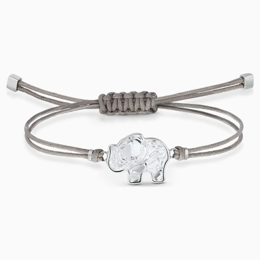 Swarovski Power Collection Elephant Bracelet Gray Stainless Steel Size M
