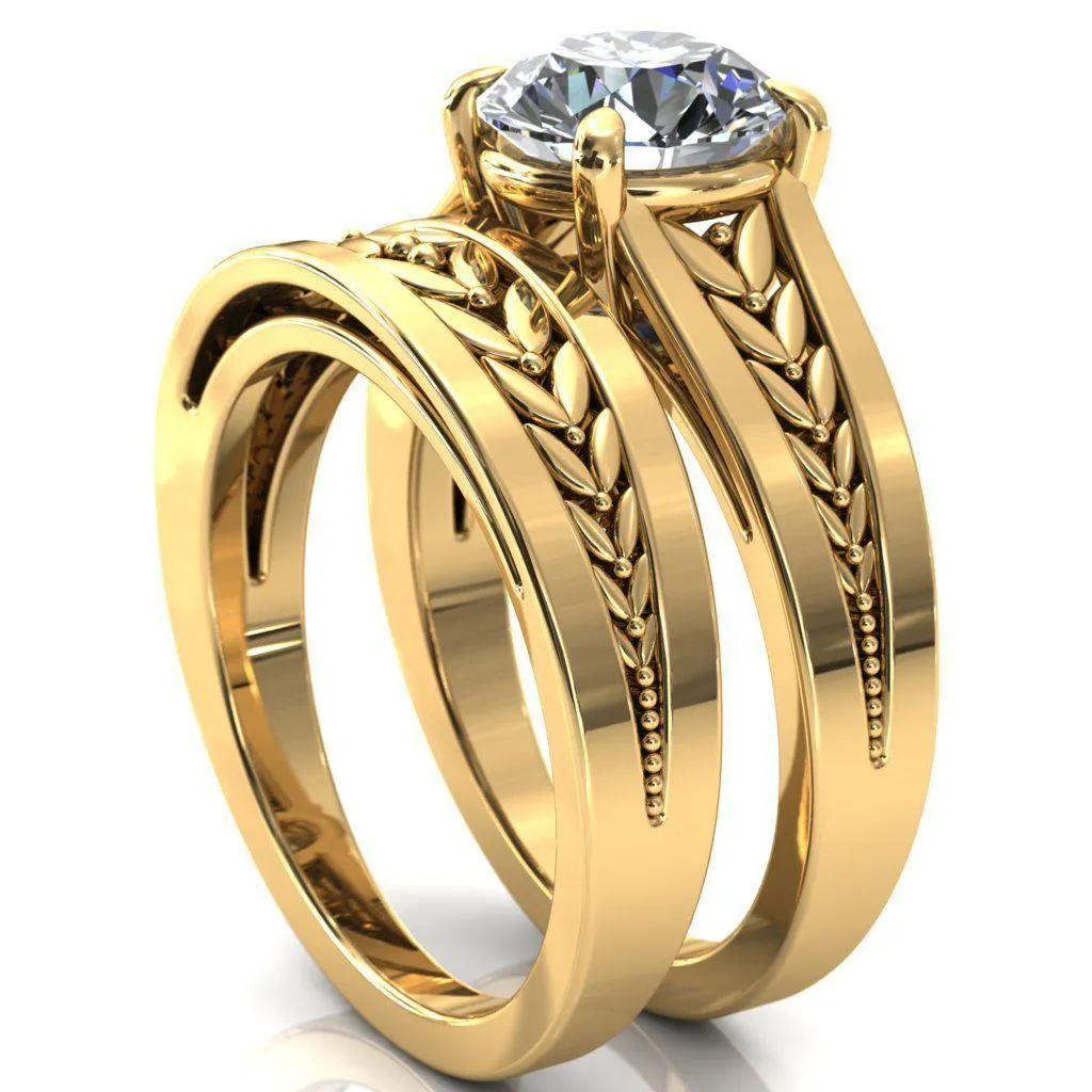 Tayah Round Center Stone 4 Prong Engagement Ring