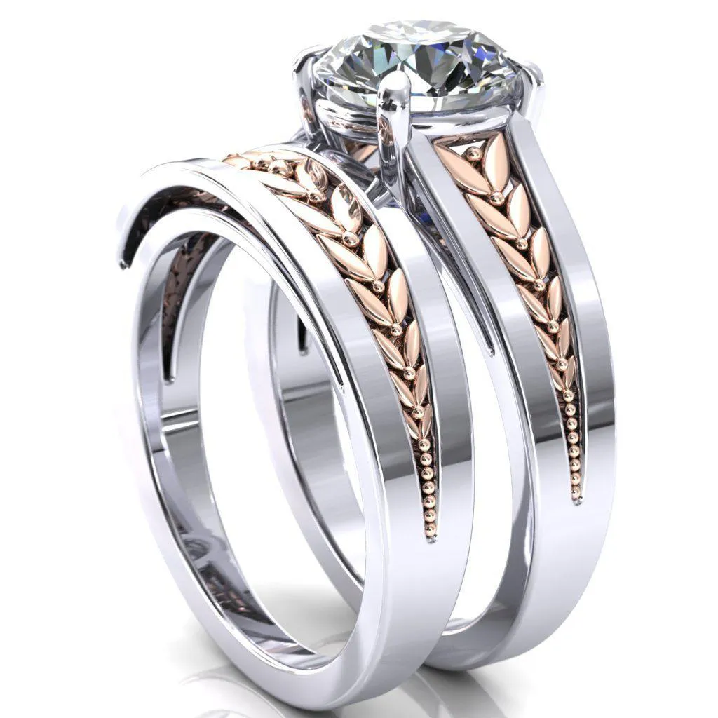 Tayah Round Center Stone 4 Prong Engagement Ring