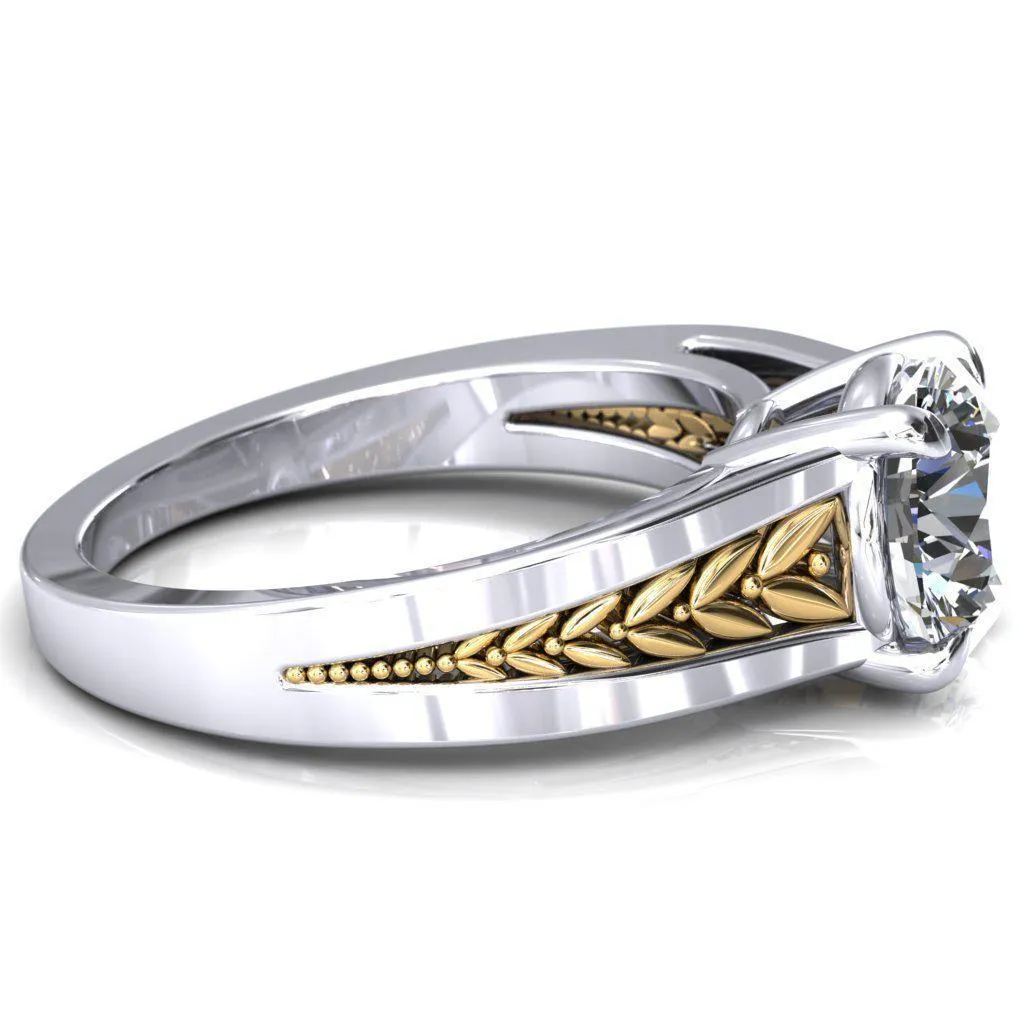 Tayah Round Center Stone 4 Prong Engagement Ring