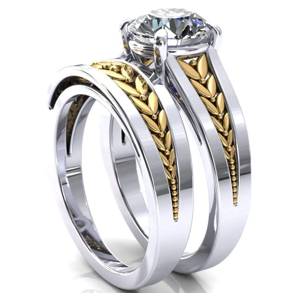 Tayah Round Center Stone 4 Prong Engagement Ring