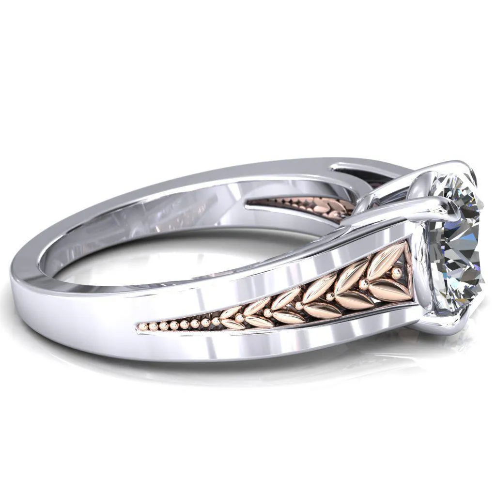 Tayah Round Center Stone 4 Prong Engagement Ring