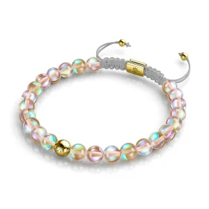 Terra | Gold | Galaxy Glass Macrame Bead Bracelet