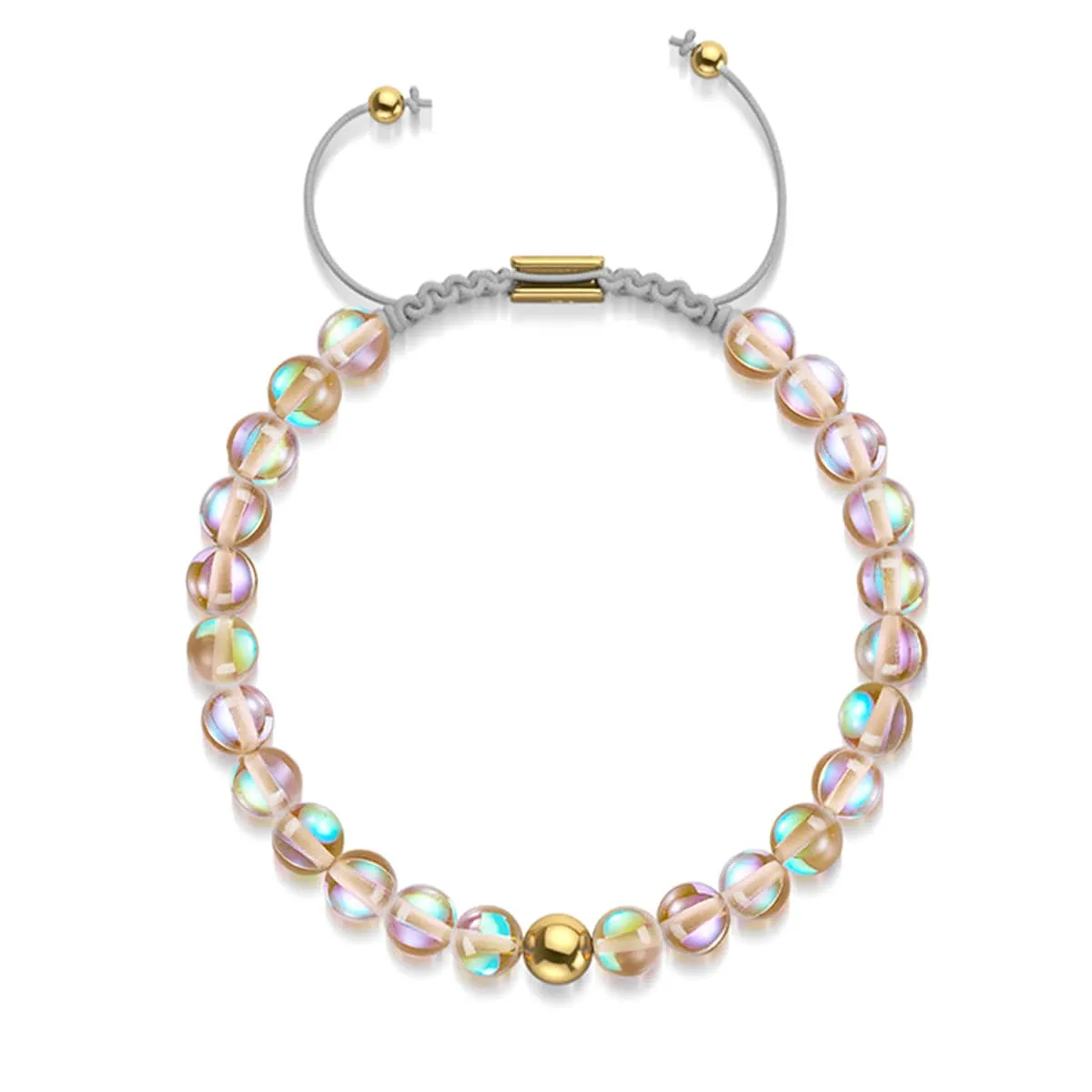 Terra | Gold | Galaxy Glass Macrame Bead Bracelet