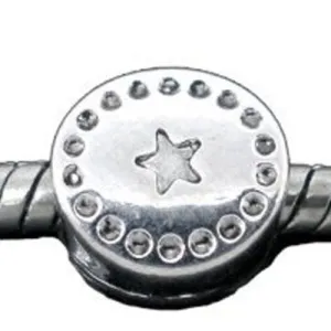 Texas Loan Star European Bead Compatible for Most European Snake Chain Charm Bracelet