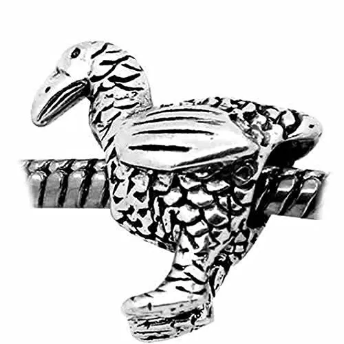 Thanksgiving Baby Turkey Bird Charm European Bead Compatible for Most European Snake Chain Bracelet
