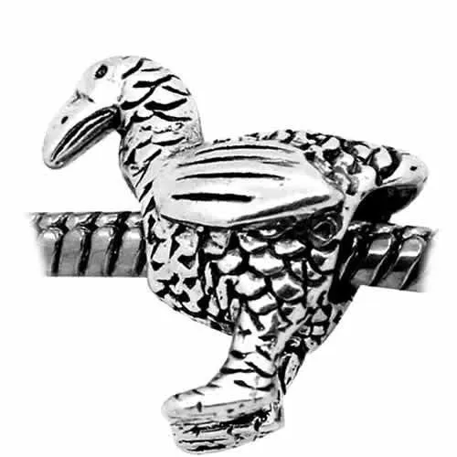 Thanksgiving Baby Turkey Bird Charm European Bead Compatible for Most European Snake Chain Bracelet