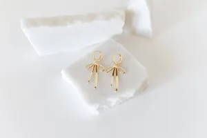 The Daisy 18k Gold Plated Bow Hoop Earrings