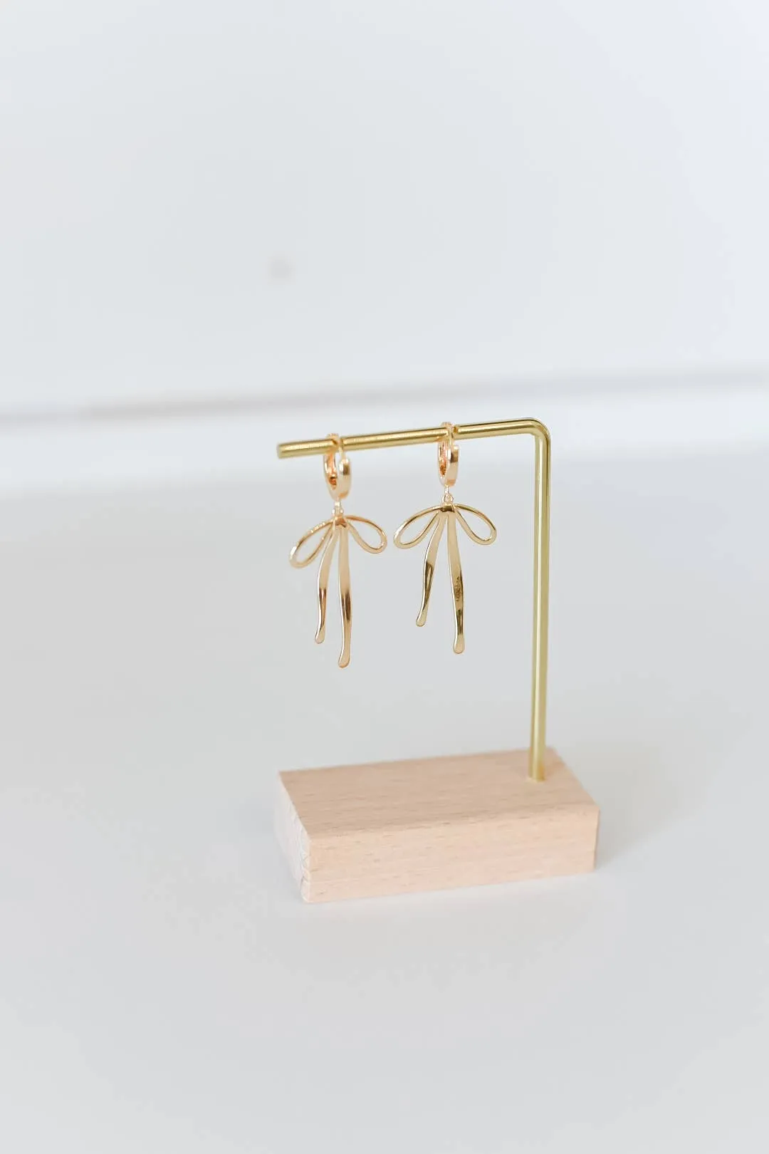 The Daisy 18k Gold Plated Bow Hoop Earrings