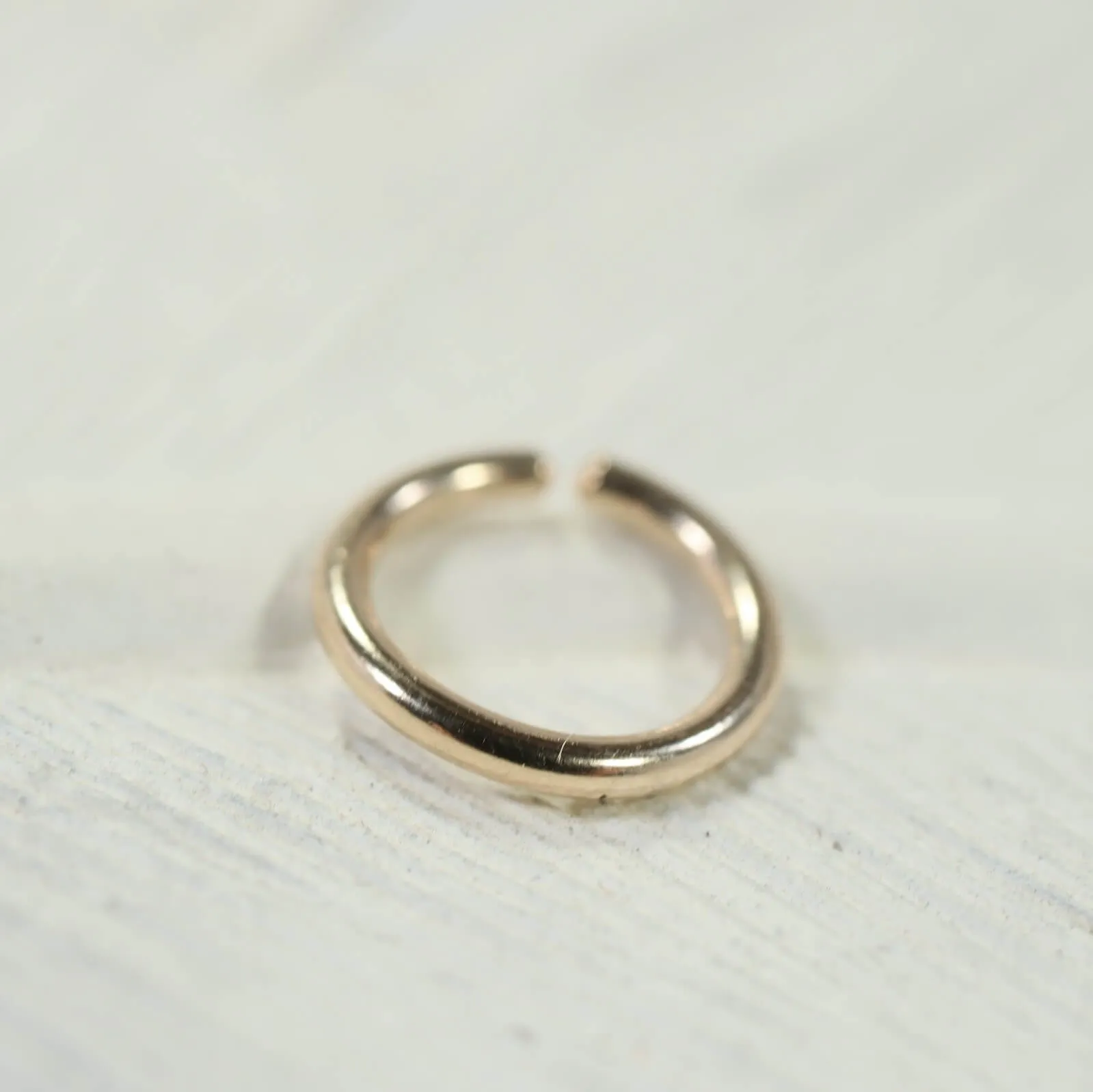 Thick Gauge Plain Hoop SINGLE - 14 Gauge, Choose Your Diameter and Metal