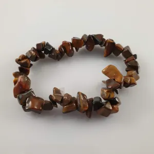 Tiger's Eye Chip Crystal Bracelet