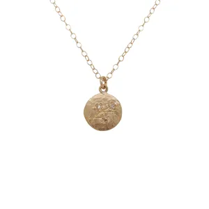 Tiny Cherry Blossom Disk Necklace