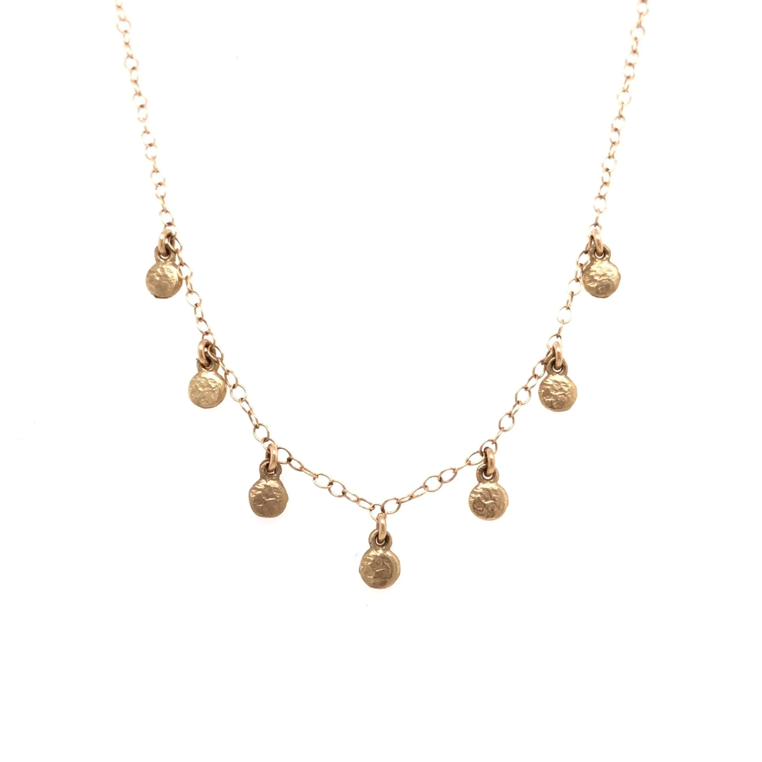 Tiny Disc Drop Necklace
