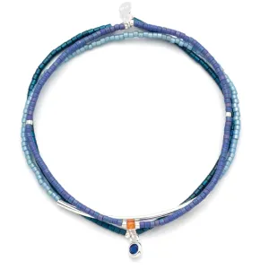 Tonal Chromacolor Miyuki Bracelet Trio - Cobalt/Silver