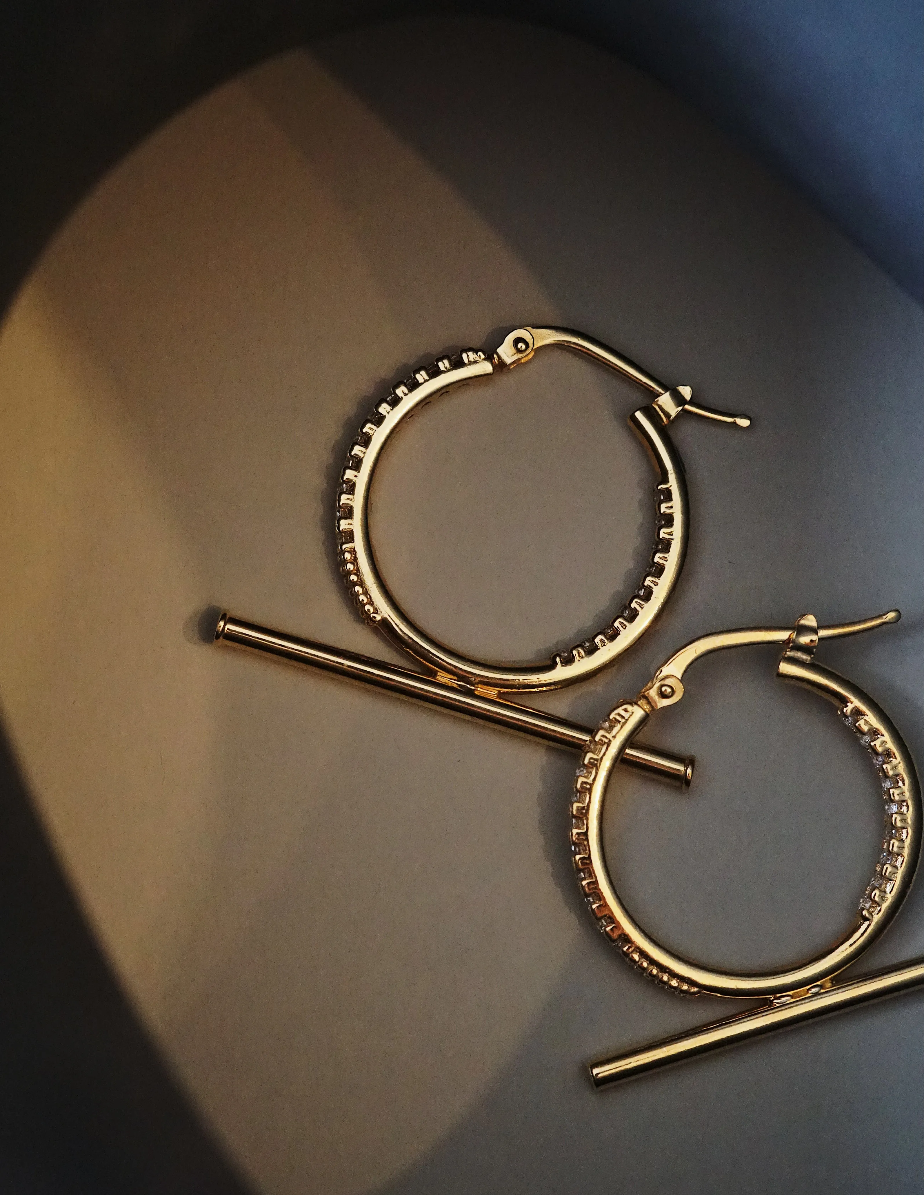 Trapeze Crystal Earrings <br> Gold Vermeil