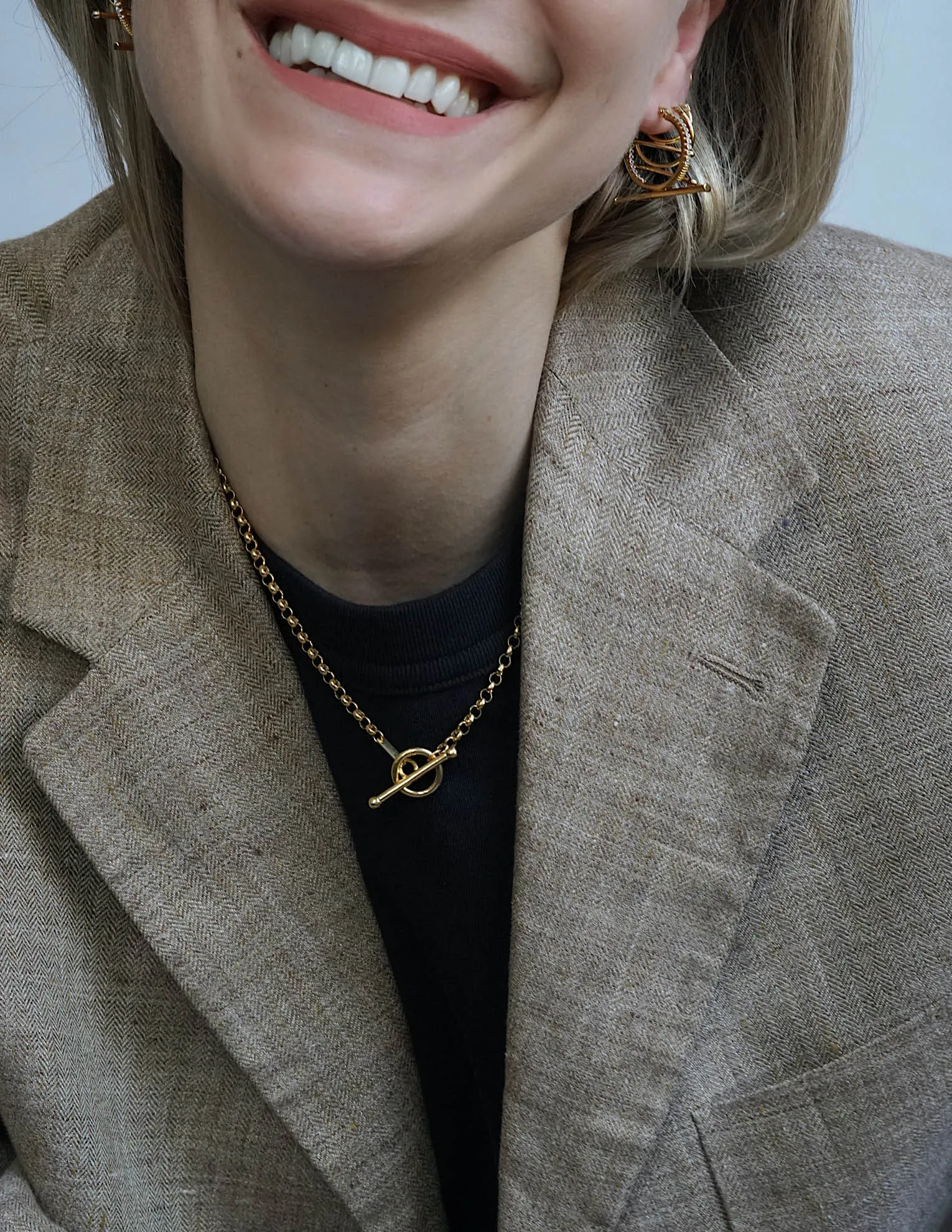 Trapeze Crystal Earrings <br> Gold Vermeil