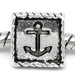 Triangular Prism Anchor European Bead Compatible for Most European Snake Chain Bracelet