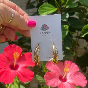 Twisted Gold Hoop Earrings
