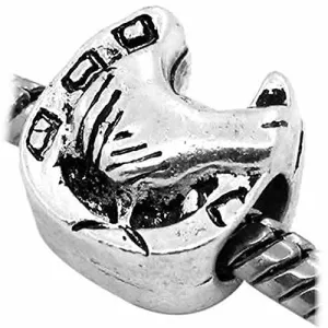 Two Hands Holding Good Luck Saddle Charm Compatible with European Snake Chain Charm Bracelet
