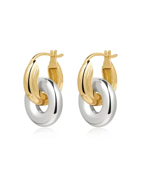 Two-Toned Interlock Hoops