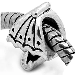 Umbrella Charm European Bead Compatible for Most European Snake Chain Bracelet