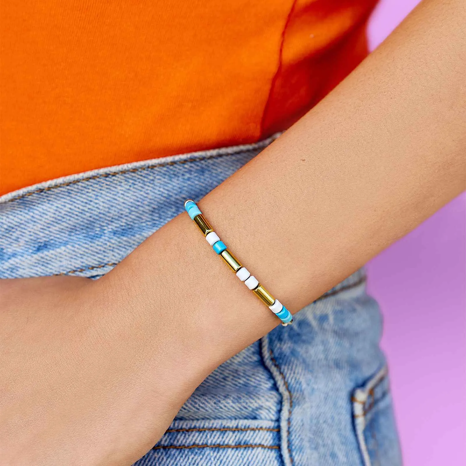 Undertow Enamel Bead Charm Bracelet