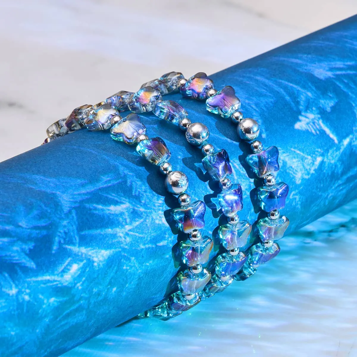 Unicorn Blue | Silver | Butterfly Bracelet