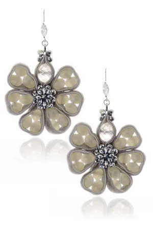 VELLUTO Grey Beaded Earrings