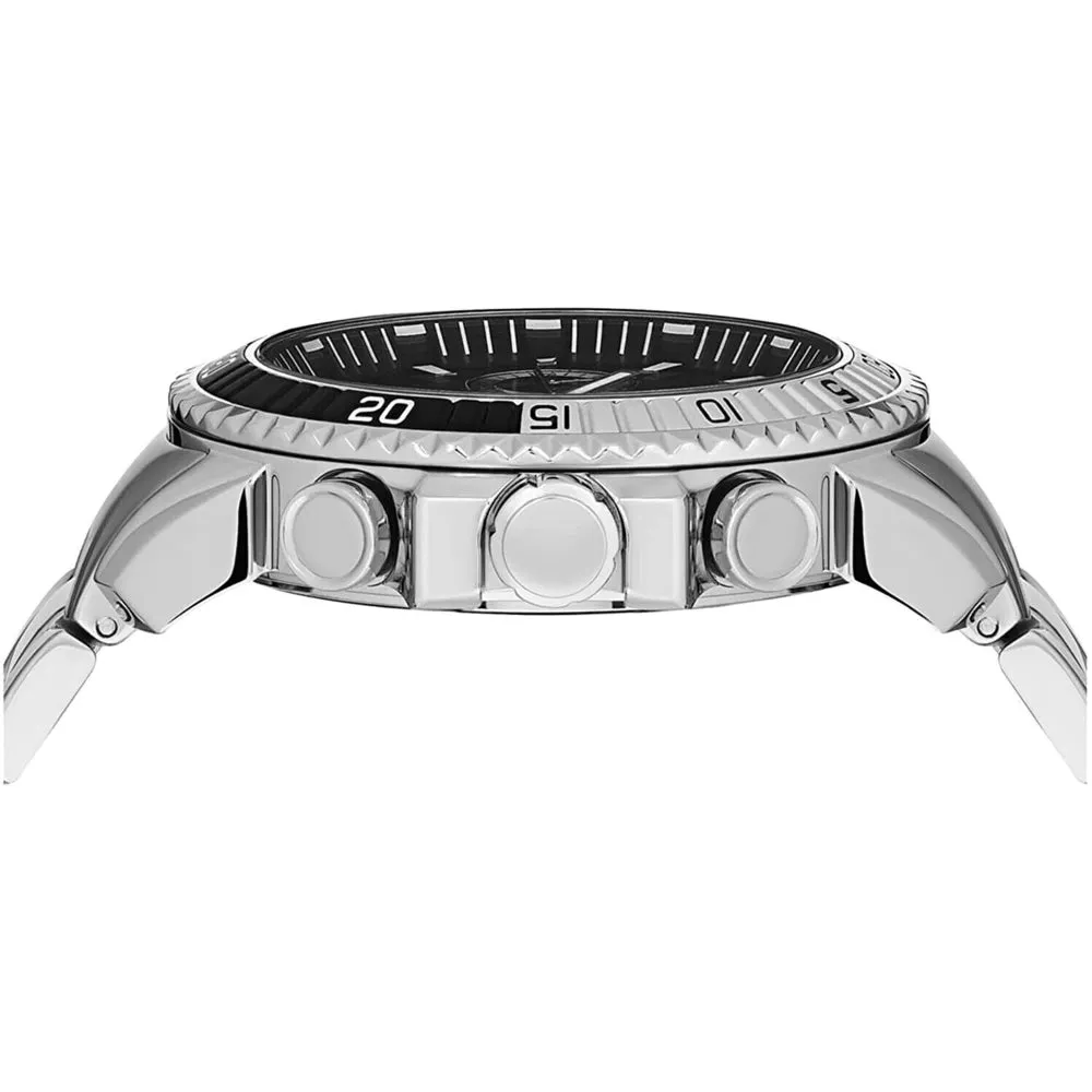 Versus Versace Aberdeen Men's Chrono Black Dial  Silver Watch