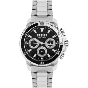 Versus Versace Aberdeen Men's Chrono Black Dial  Silver Watch
