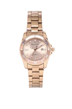 Victoria Rose Gold Stainless Steel Strap Watch (Rose Gold)