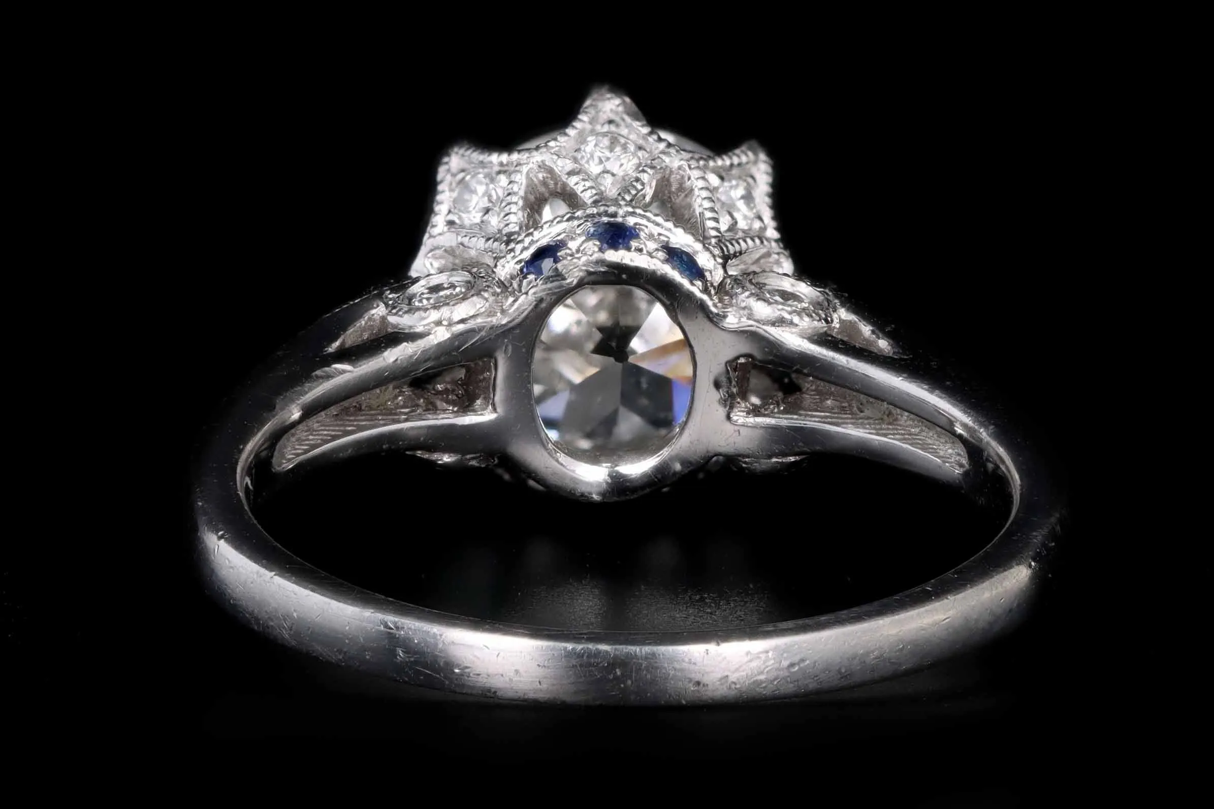 Vintage Inspired Platinum 2.09 Carat Old European Cut Diamond Engagement Ring GIA Certified