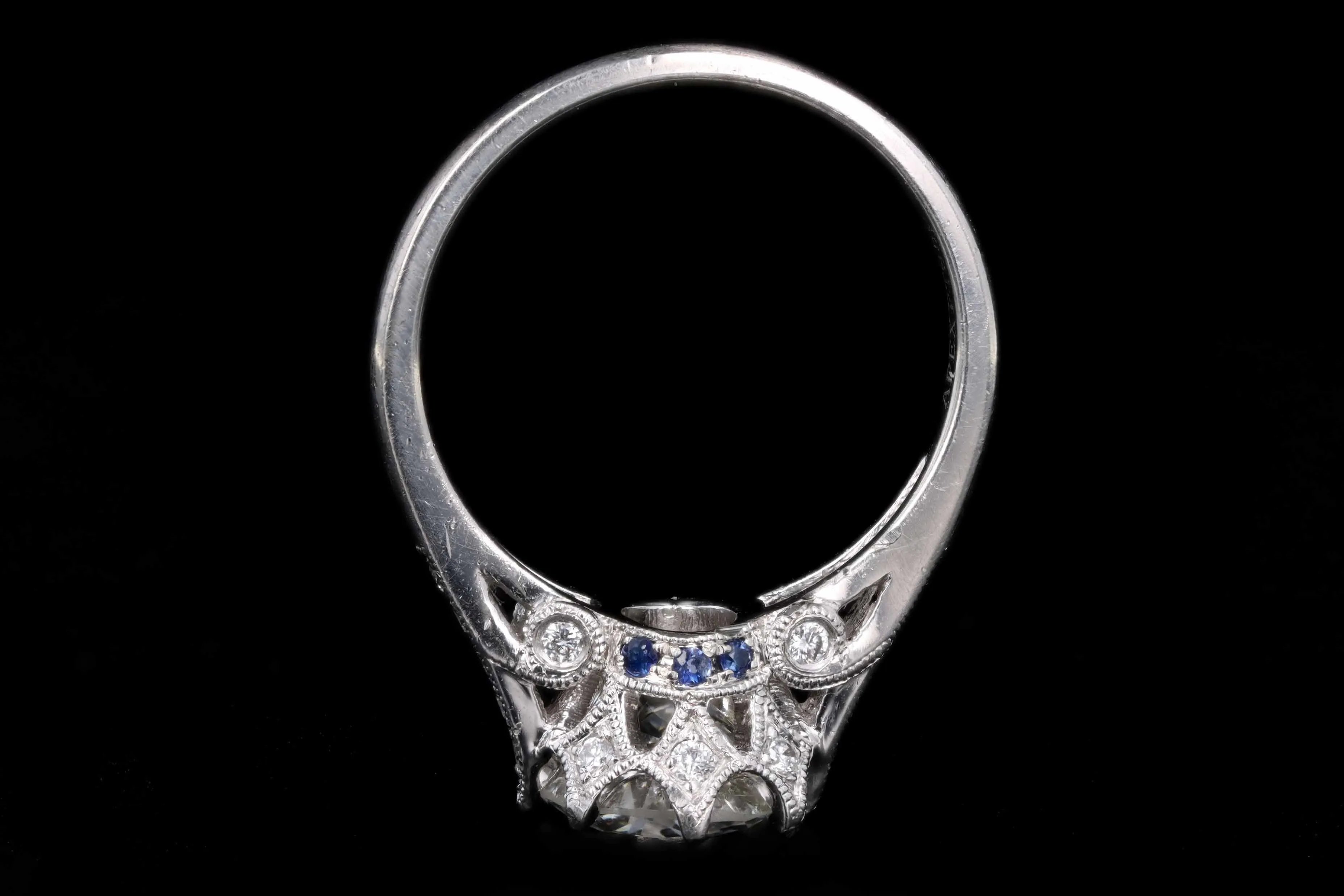 Vintage Inspired Platinum 2.09 Carat Old European Cut Diamond Engagement Ring GIA Certified