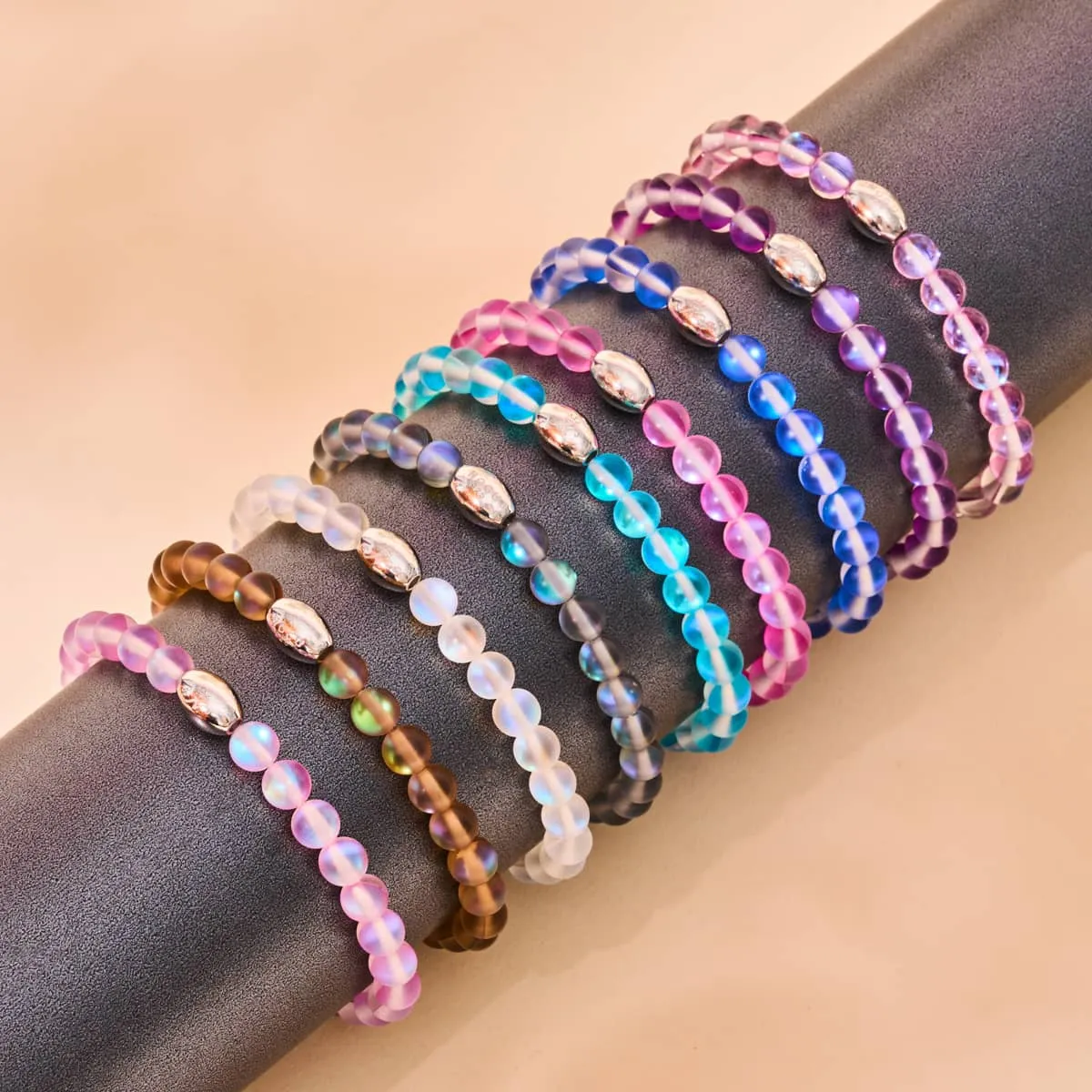Violet | .925 Sterling Silver | Mermaid Glass Bead Bracelet