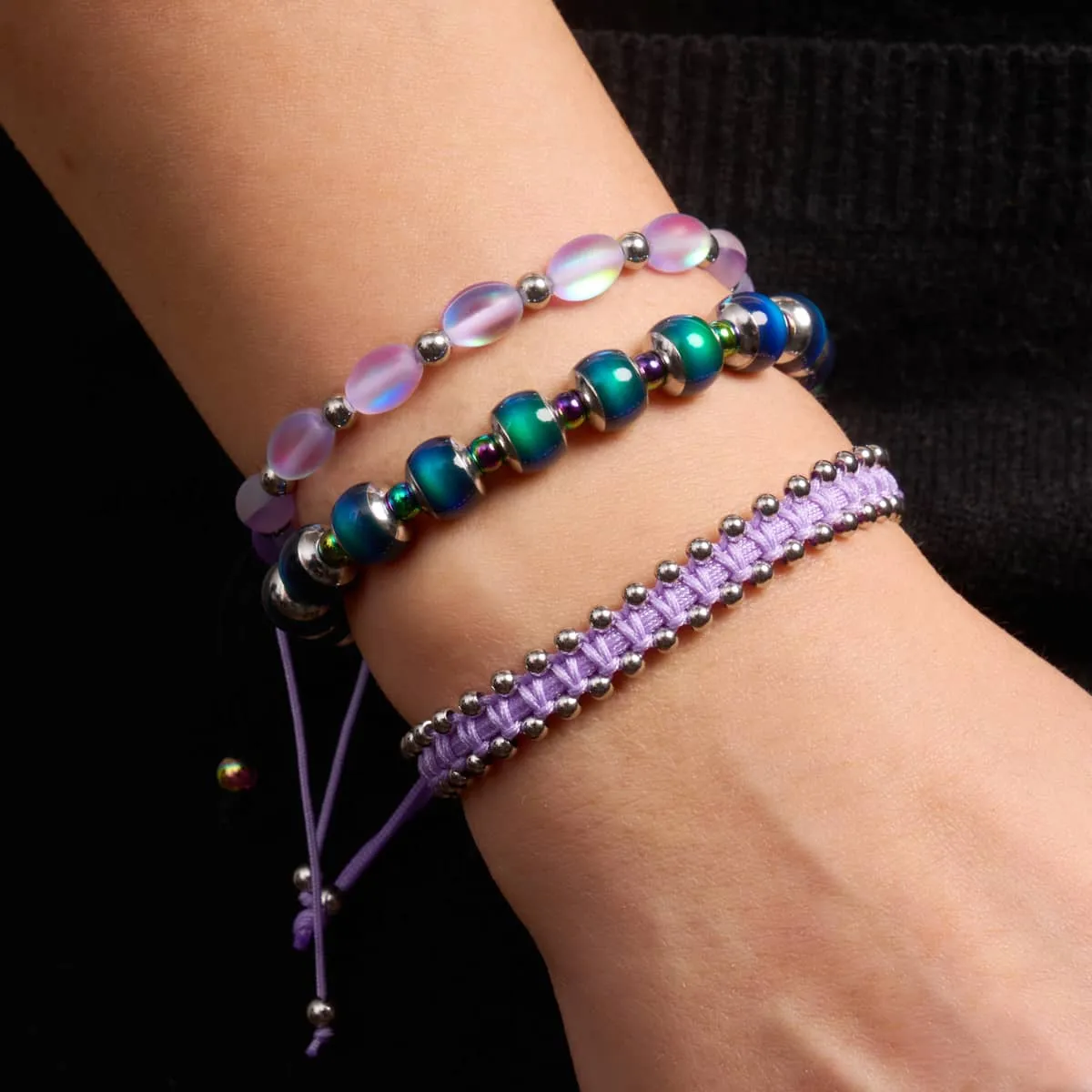 Violet Lightning | Mermaid Glass Ocean Egg Bracelet