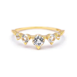 Wedding Veil White Topaz Ring